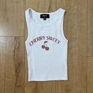 Cherry graphic tank top